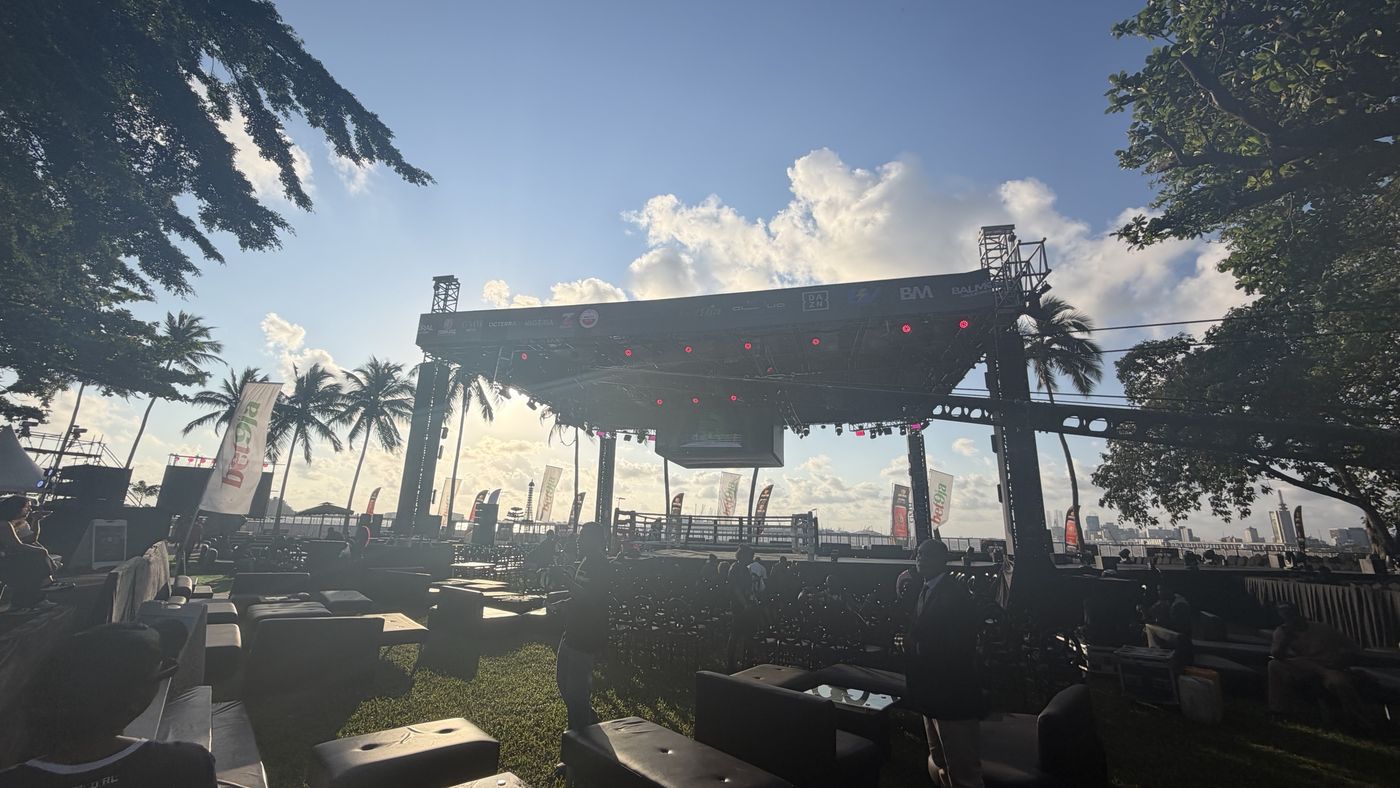 Outdoor Chaos in the Ring stage on the Lagos waterfront