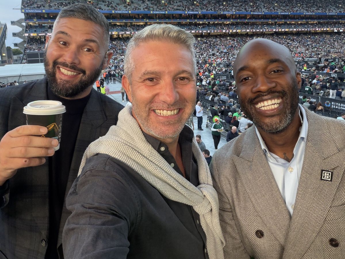 Talent team at a stadium show